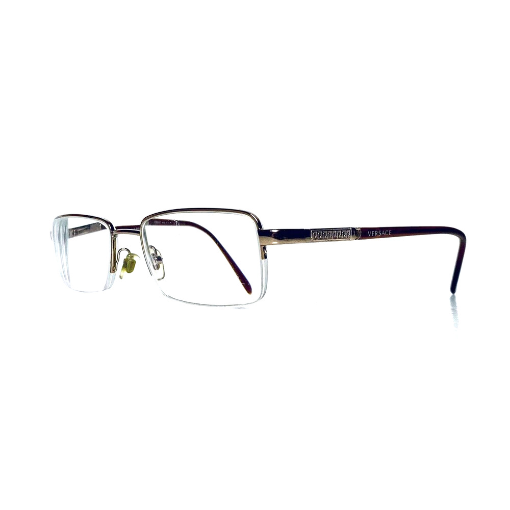 Vtg Versace Gold Rectangular Glasses - image 1